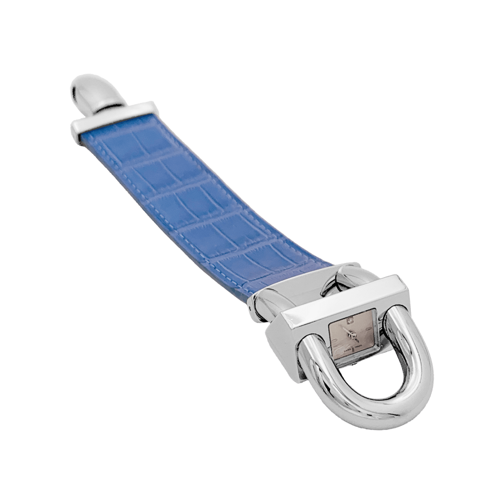 Montre Van Cleef & Arpels, "Cadenas", acier, cuir.  2