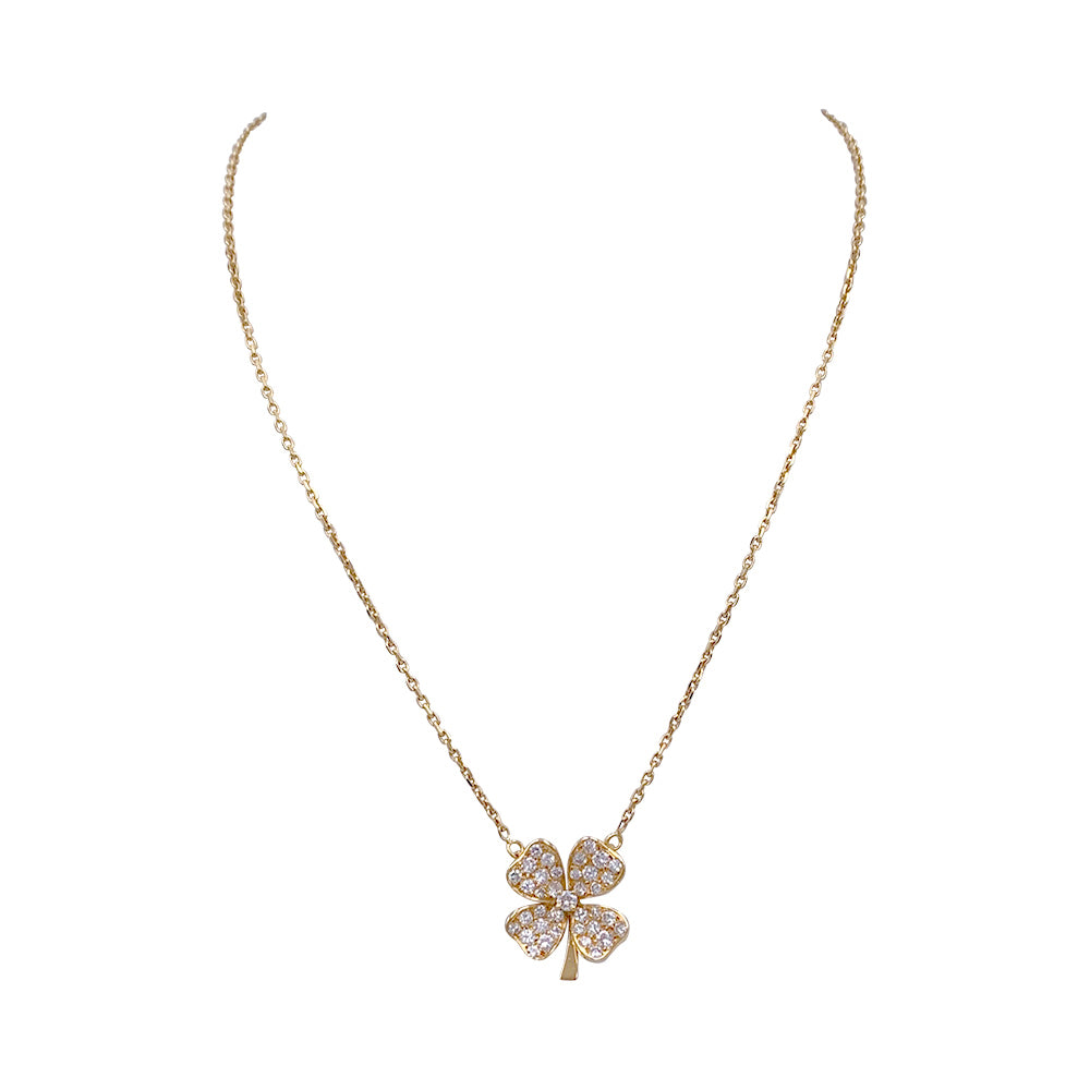 Collier Fred, "Trèfle", or jaune et diamants 4