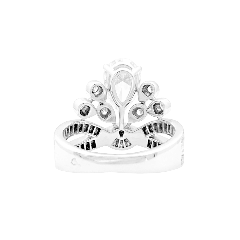 Bague Chaumet, "Joséphine Aigrette Impériale", platine et diamants.  3