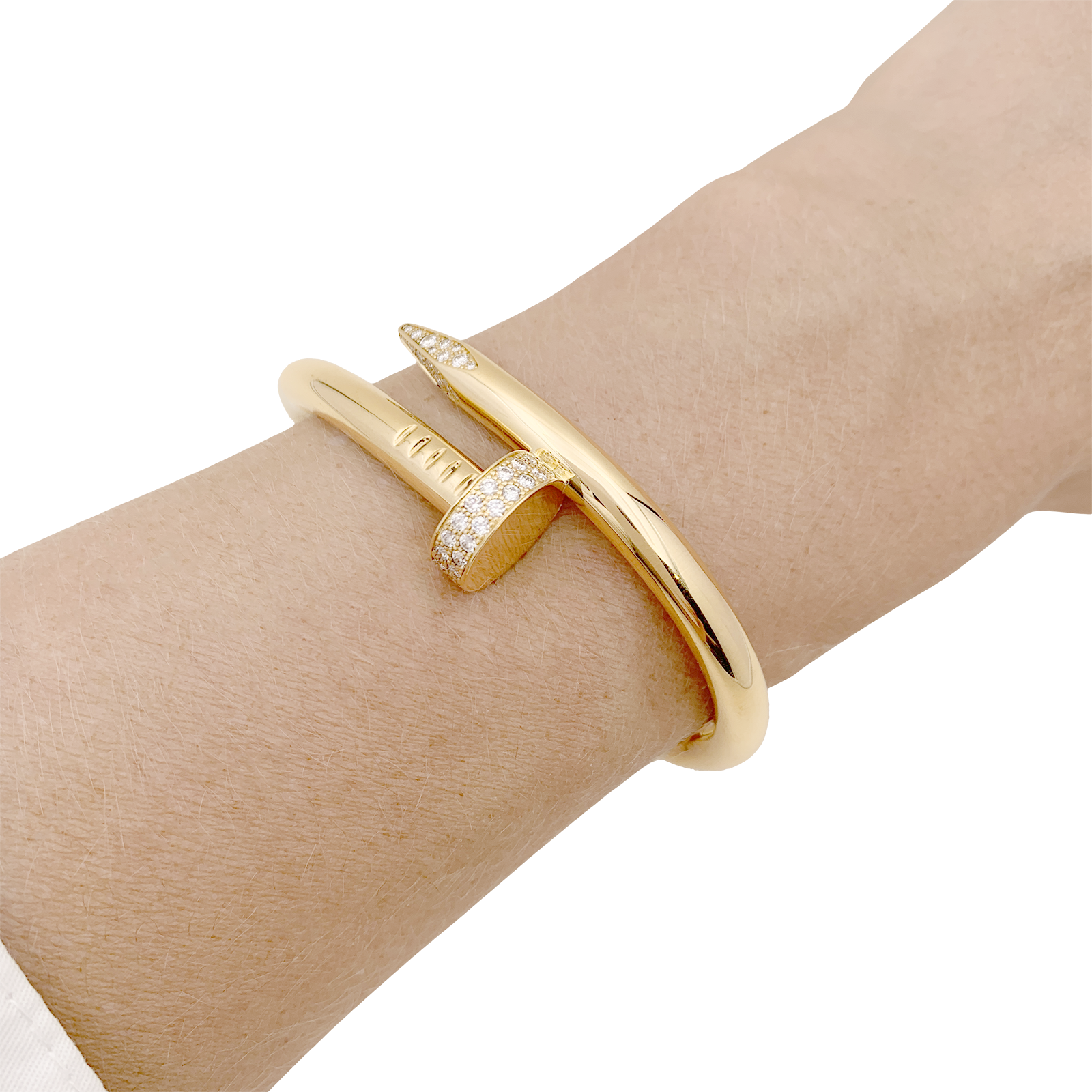 Bracelet Cartier, "Juste un clou", or jaune, diamants. 6