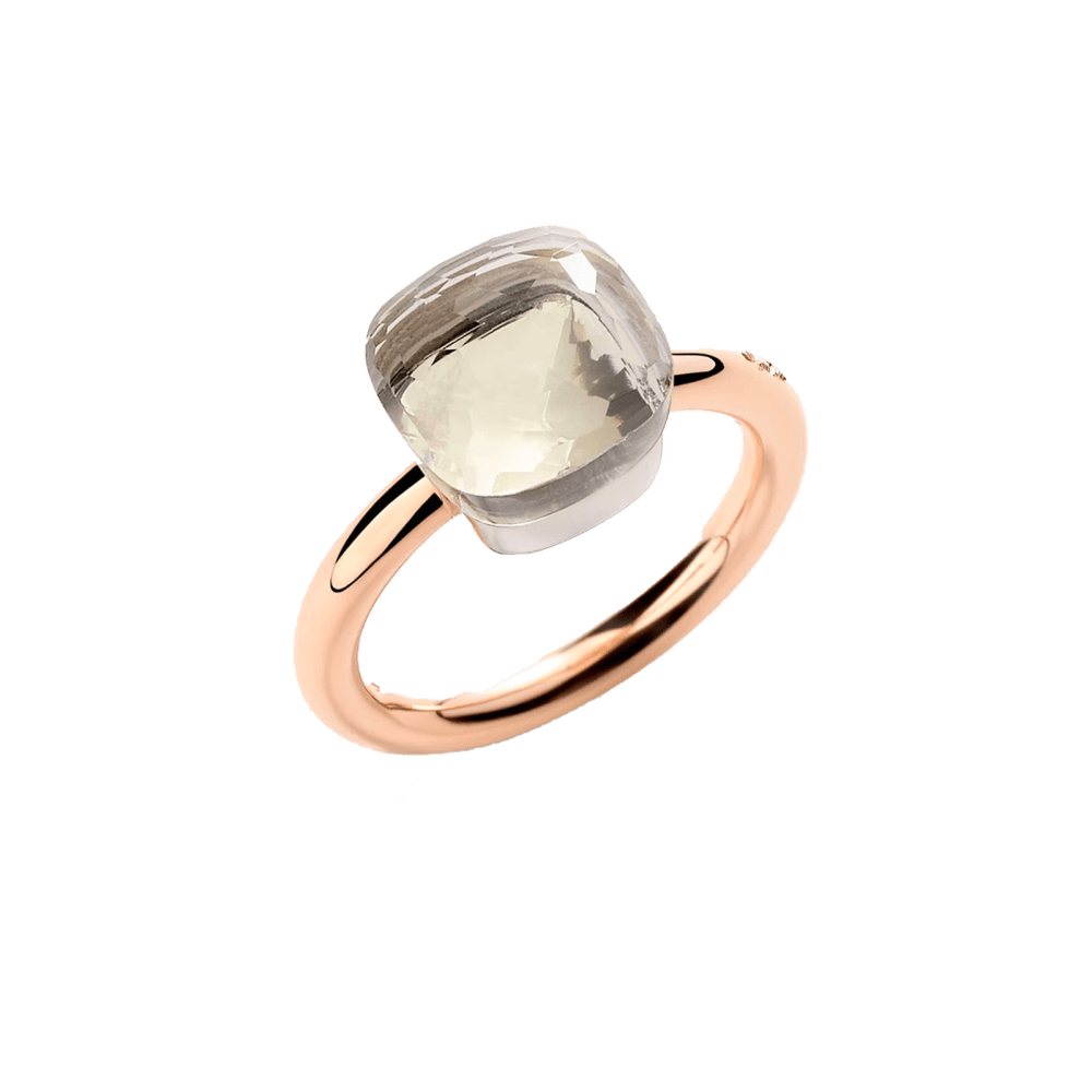 Bague Pomellato, "Nudo Classic", deux ors, topaze blanche. 2