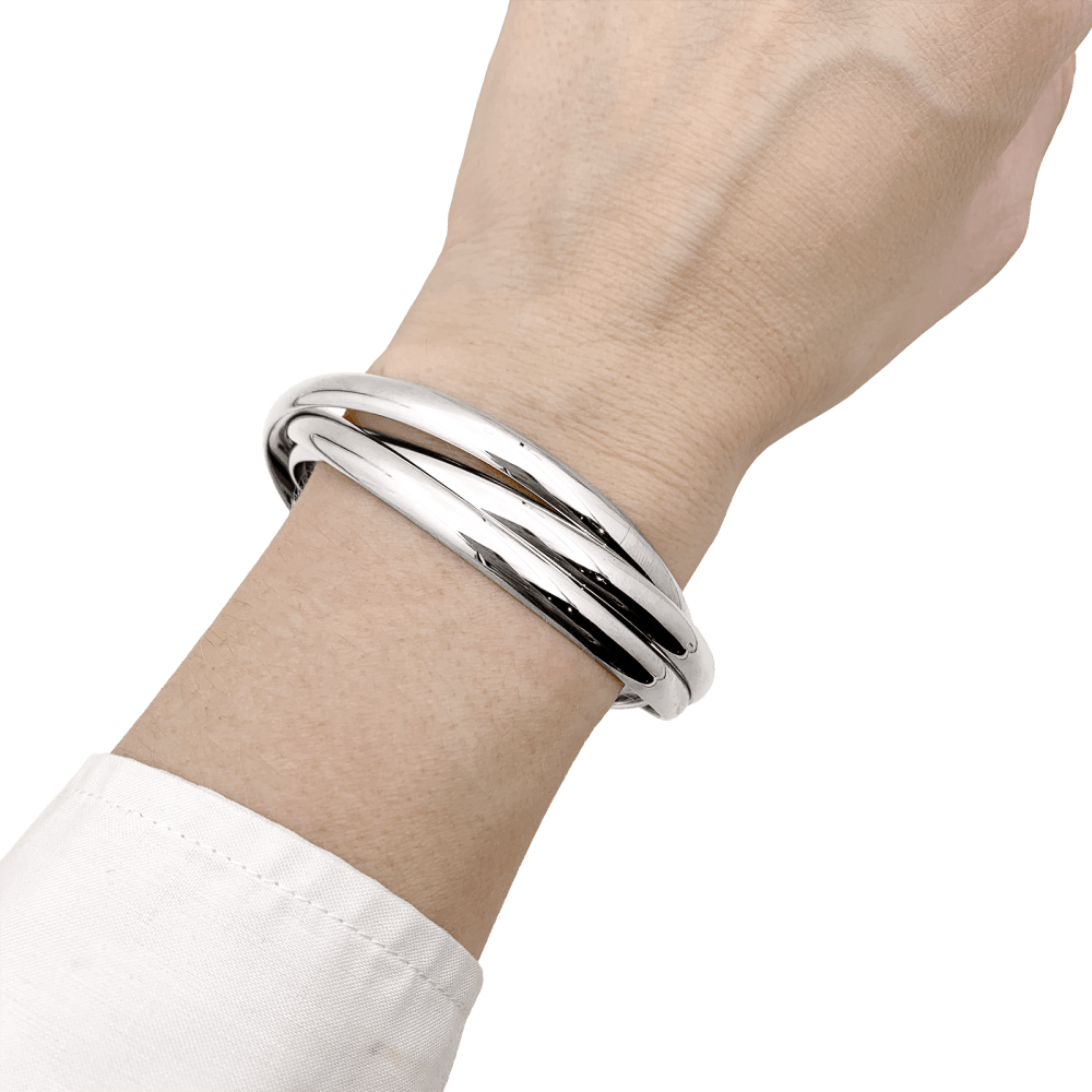 Bracelet Cartier, "Trinity", platine.  5