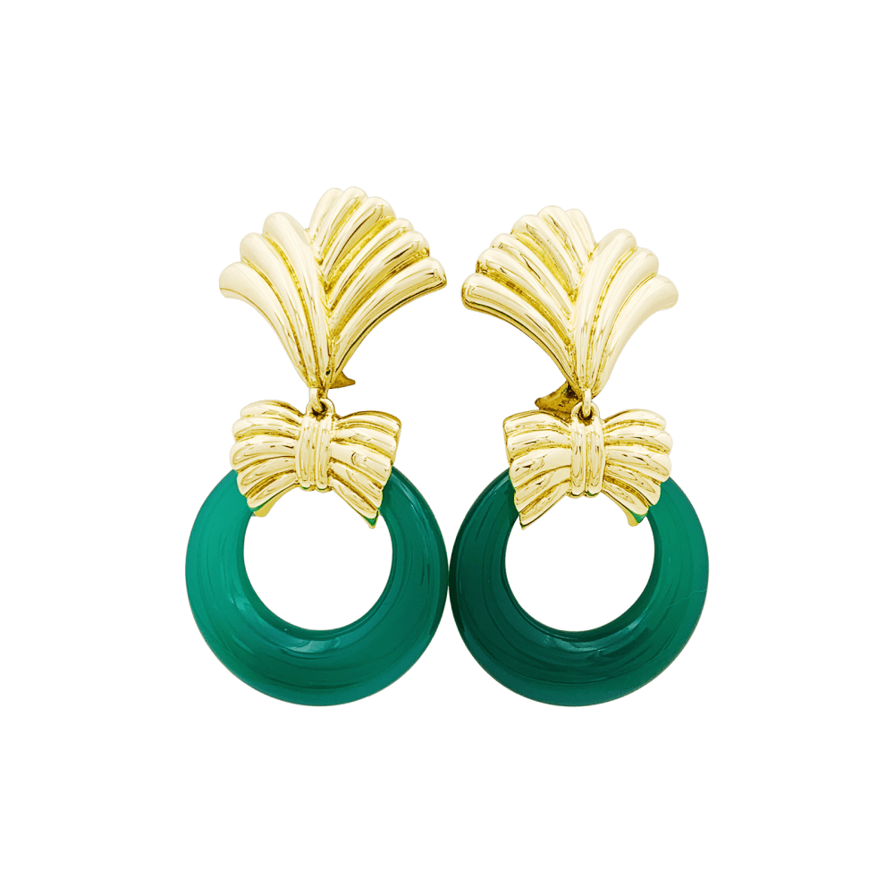 Boucles d'oreilles transformables Van Cleef & Arpels, or jaune, pierres de couleur.  6