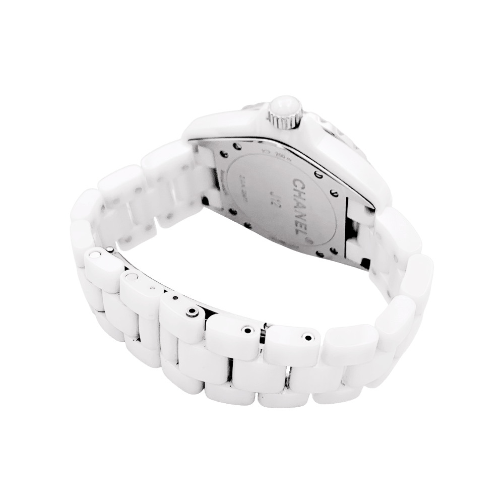Montre Chanel, "J12", céramique blanche, diamants. 4