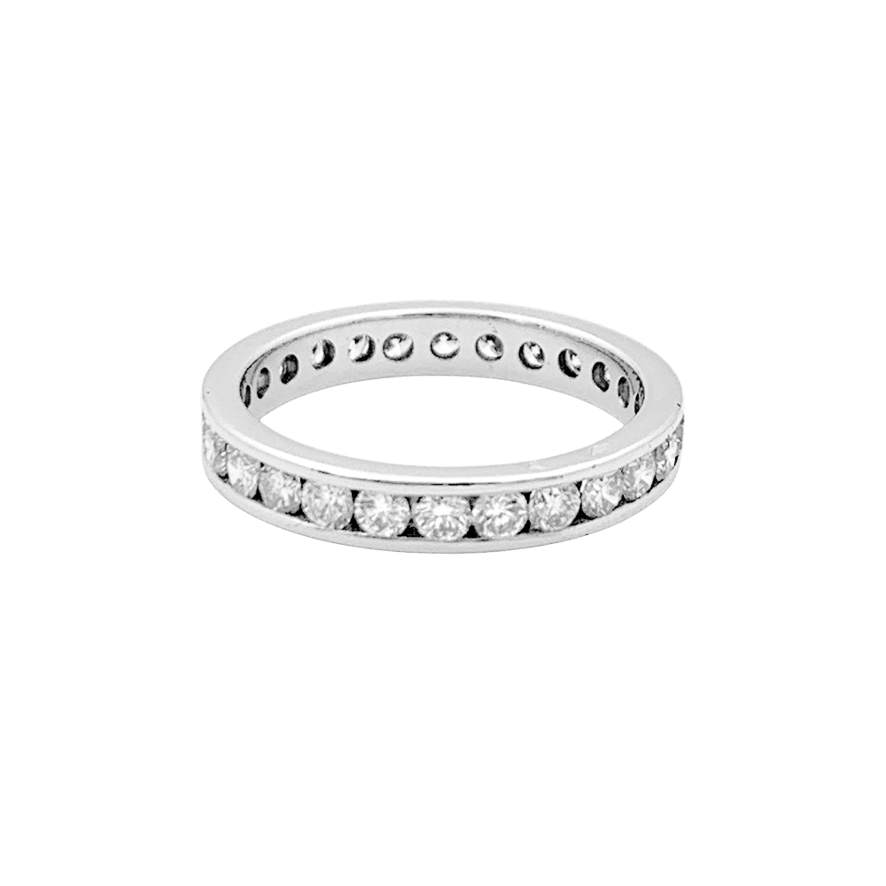 Alliance tour complet platine et diamants.  2