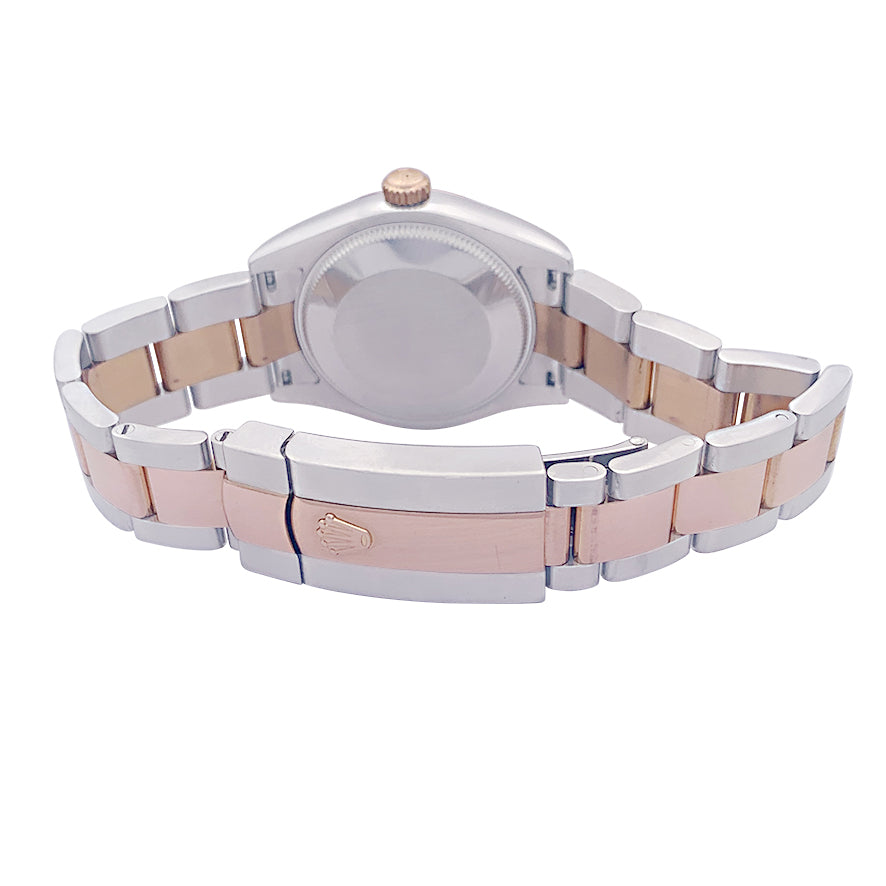 Montre Rolex "Datejust" acier, or rose, diamants, nacre rose. 6