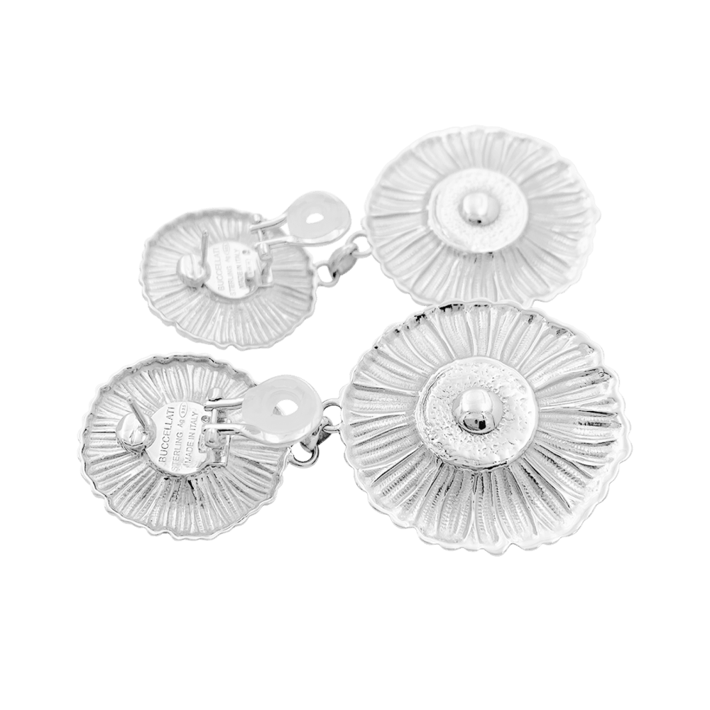 Boucles d'oreilles Buccellati, "Blossoms Color", or jaune, argent, diamants bruns, agates jaunes. 4