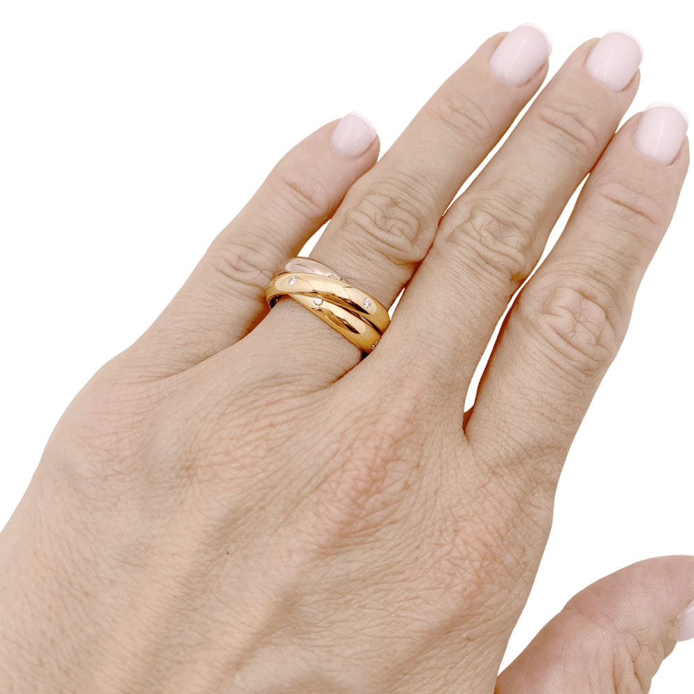Bague Cartier, "Constellation", trois ors et diamants. 5