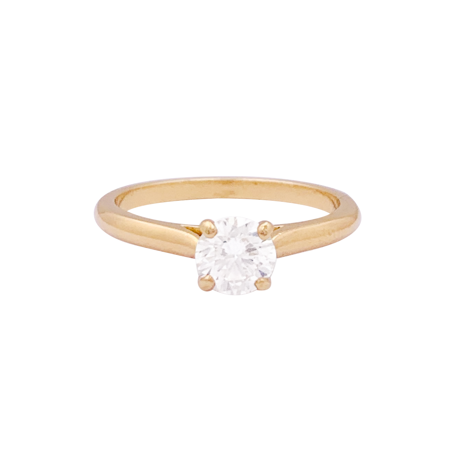 Solitaire Cartier,"1895", or jaune, diamant. 1