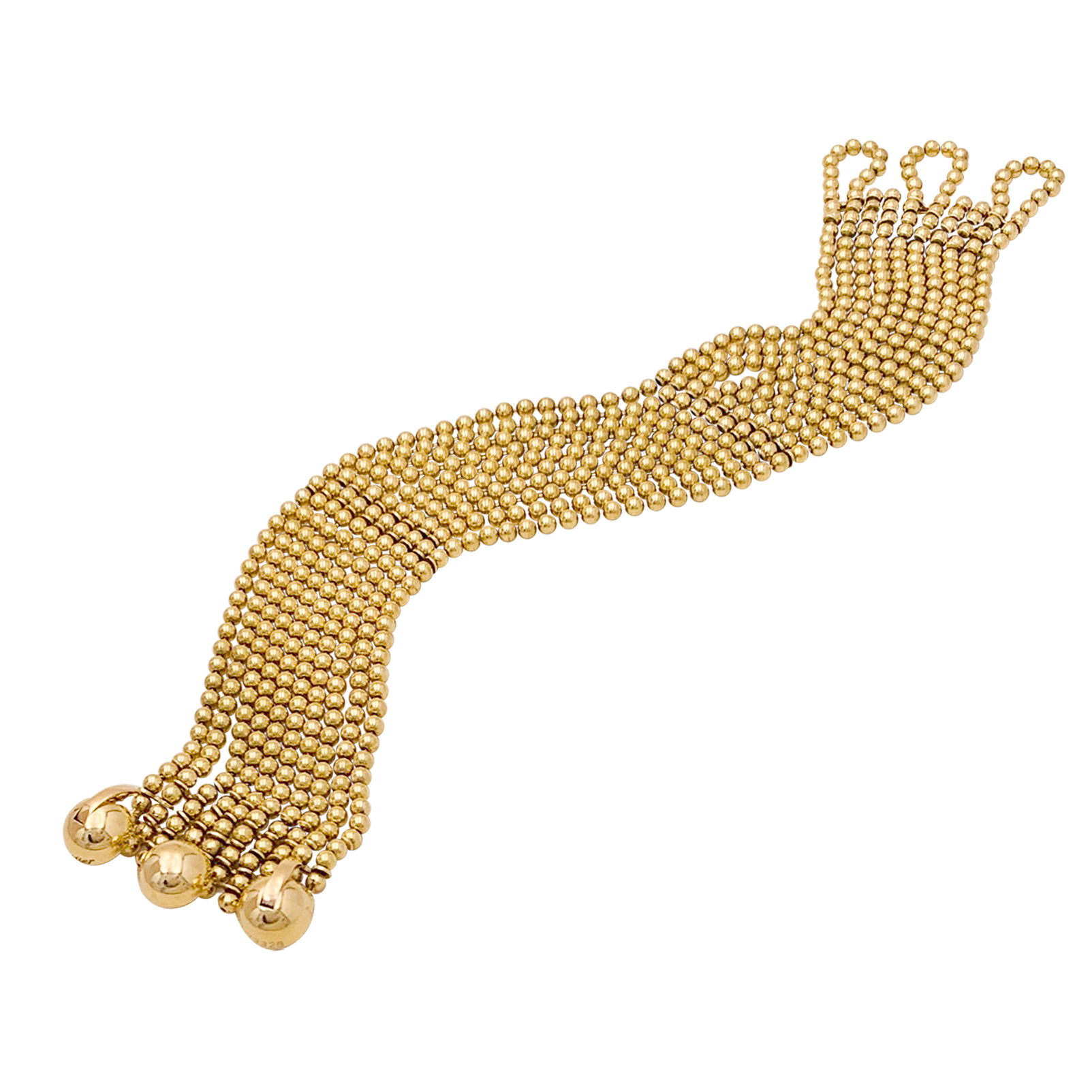 Bracelet Cartier modèle Draperie en or jaune. 2