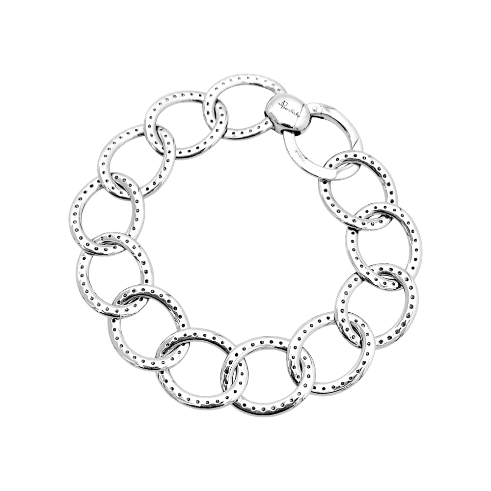 Bracelet Pomellato, "Brera", or blanc et diamants.  3