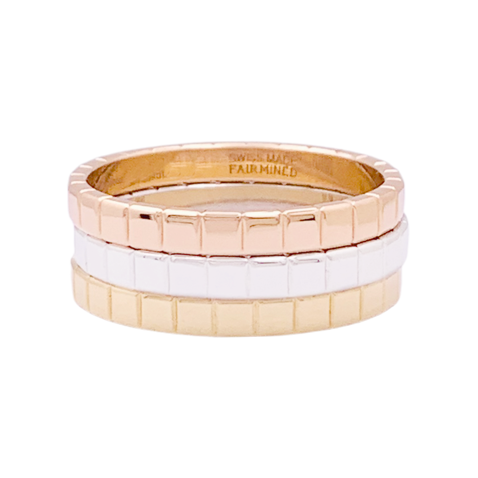 Bague Chopard "Ice Cube" or rose. 5
