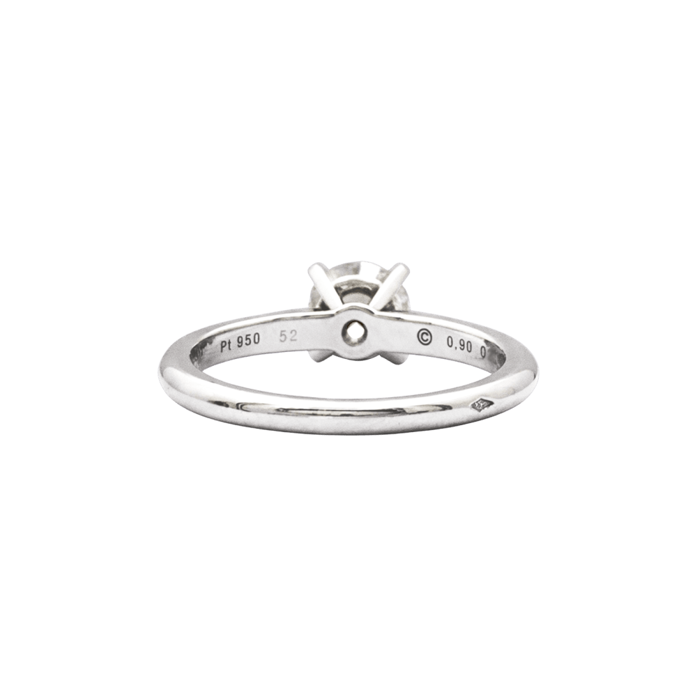 Bague Cartier, "1895", platine et diamant.  4