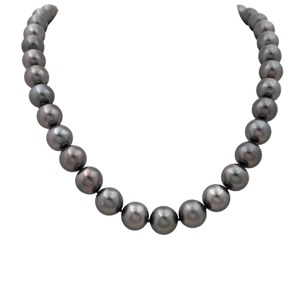 Collier perles de Tahiti, or jaune. 1