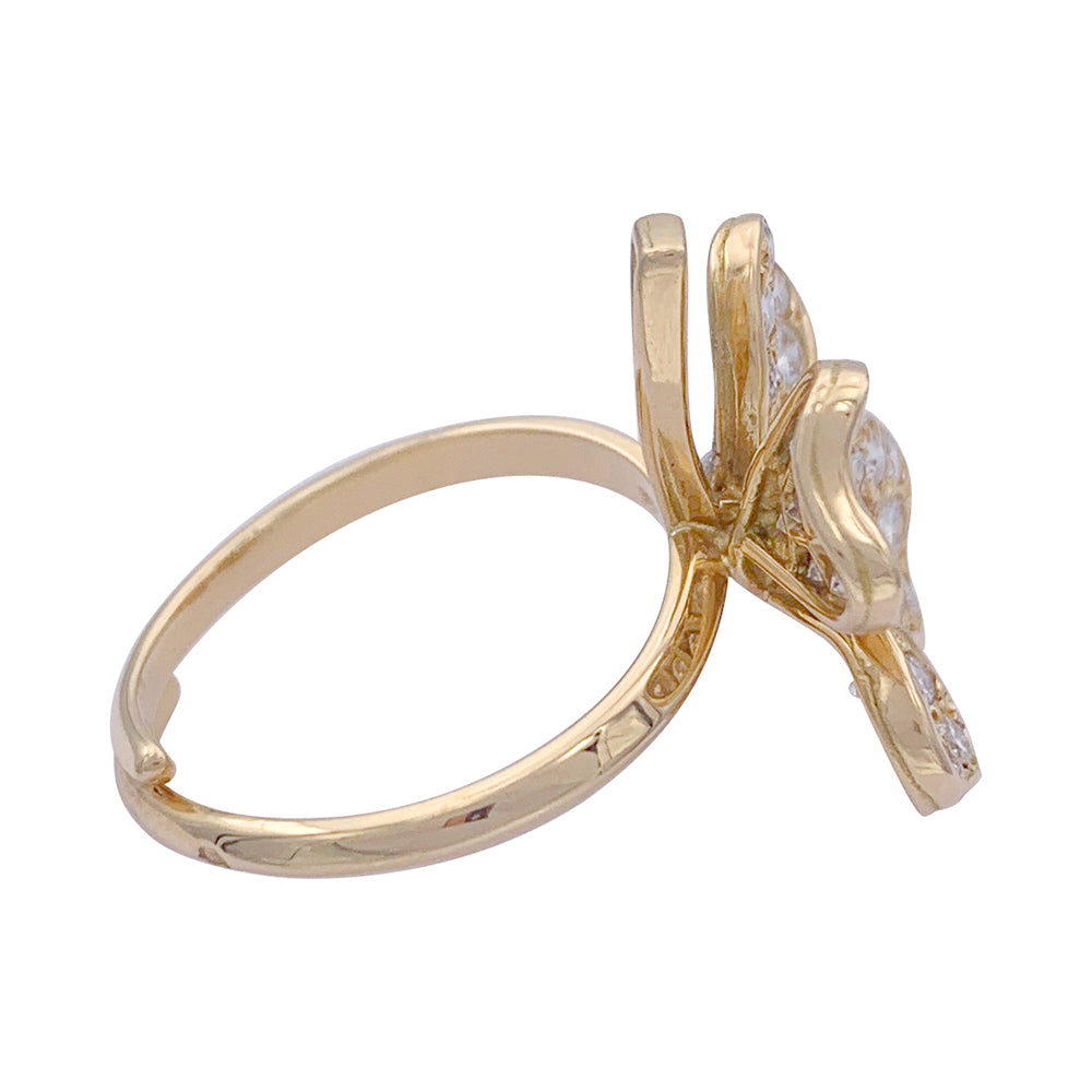 Bague Fred, or jaune, diamants. 1