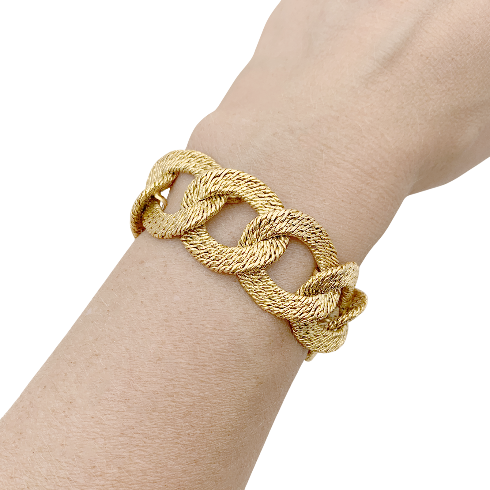 Bracelet Georges Lenfant, maillons "paillettes". 8