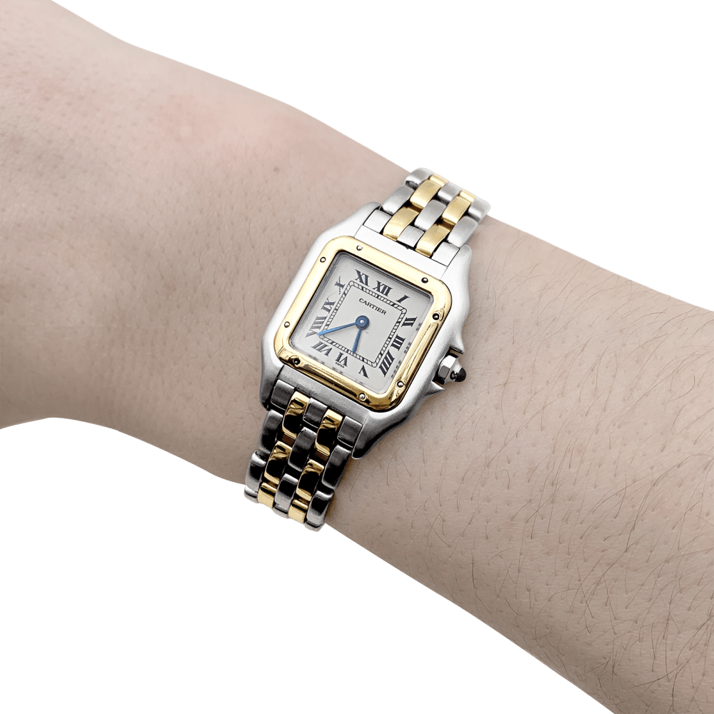 Montre Cartier, "Panthère", acier et or jaune. 8