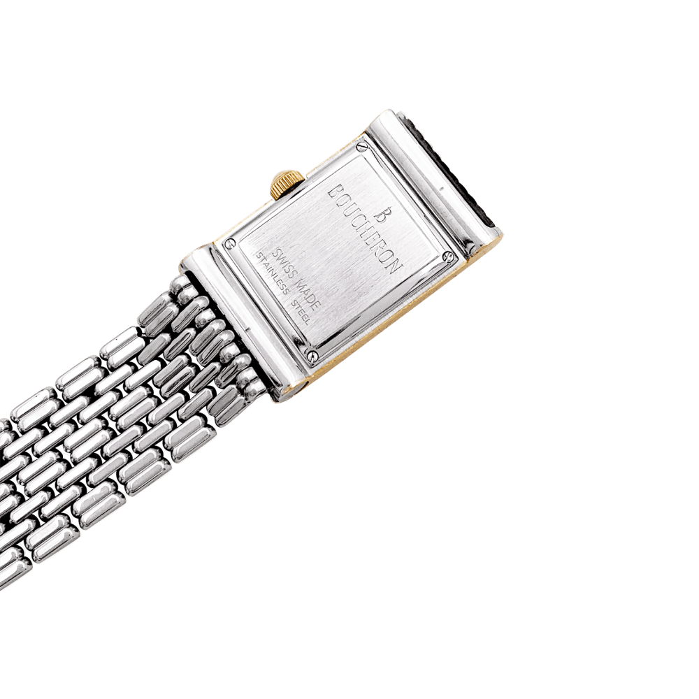 Montre Boucheron, "Reflet", acier et or jaune.  5