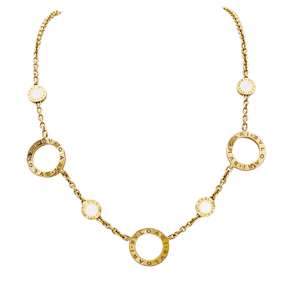 Collier BULGARI "Bulgari Bulgari" en or jaune 750/000 et nacre. 1