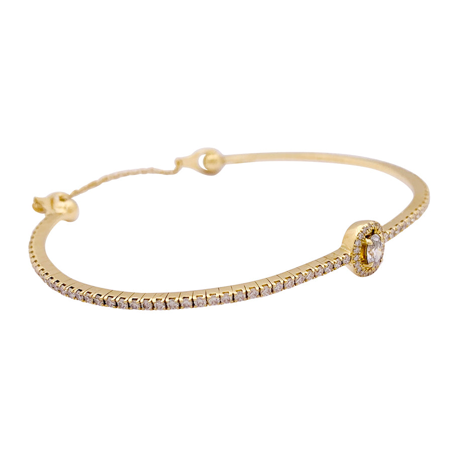 Bracelet Messika, "Glam'Azone", or jaune et diamants. 3