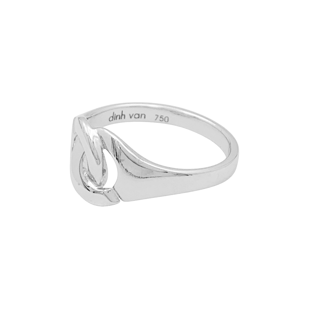 Bague Dinh Van, "Menottes R8", or blanc. 2