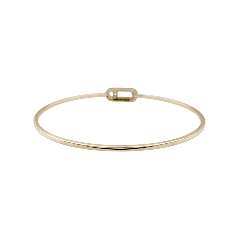 Bracelet Messika, "Jonc Flex Pavé Move Uno", or rose et diamants.  3