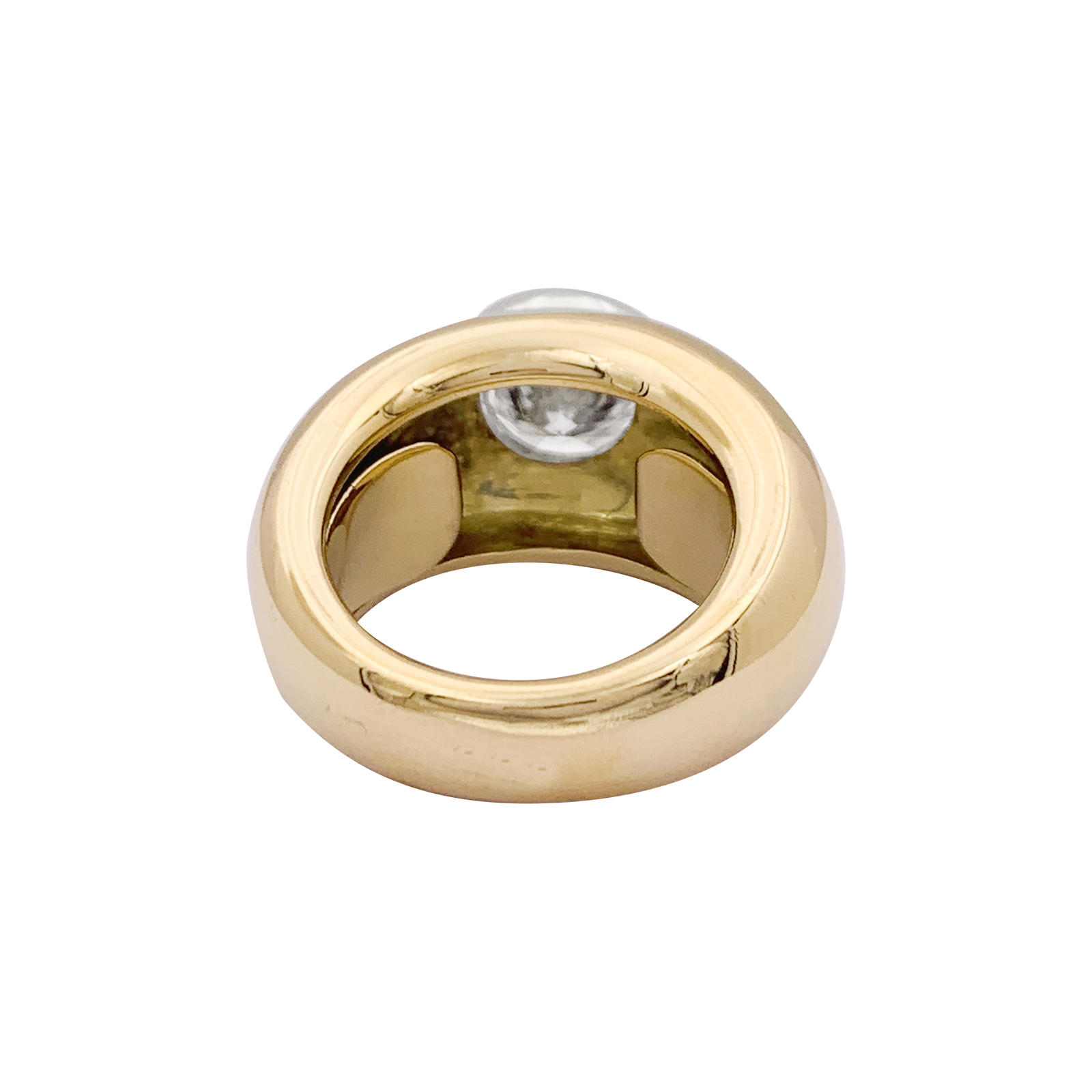 Bague deux ors, diamant 2,02 carats. 4
