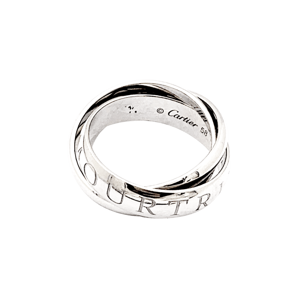 Bague CARTIER "Trinity", or blanc. 3