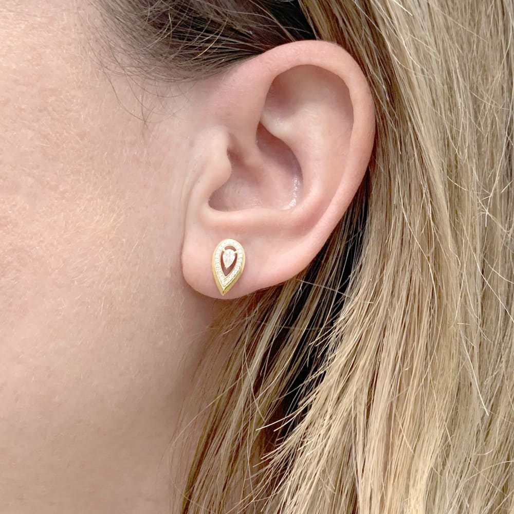 Boucles d'oreilles Messika, "Fiery", or rose et diamants.   6