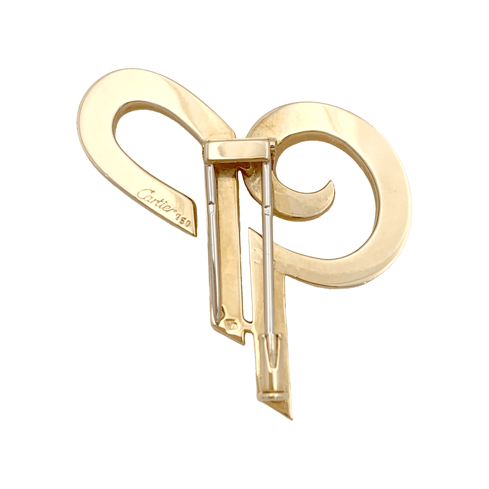 Broche Cartier, « Initiales », or jaune. 2