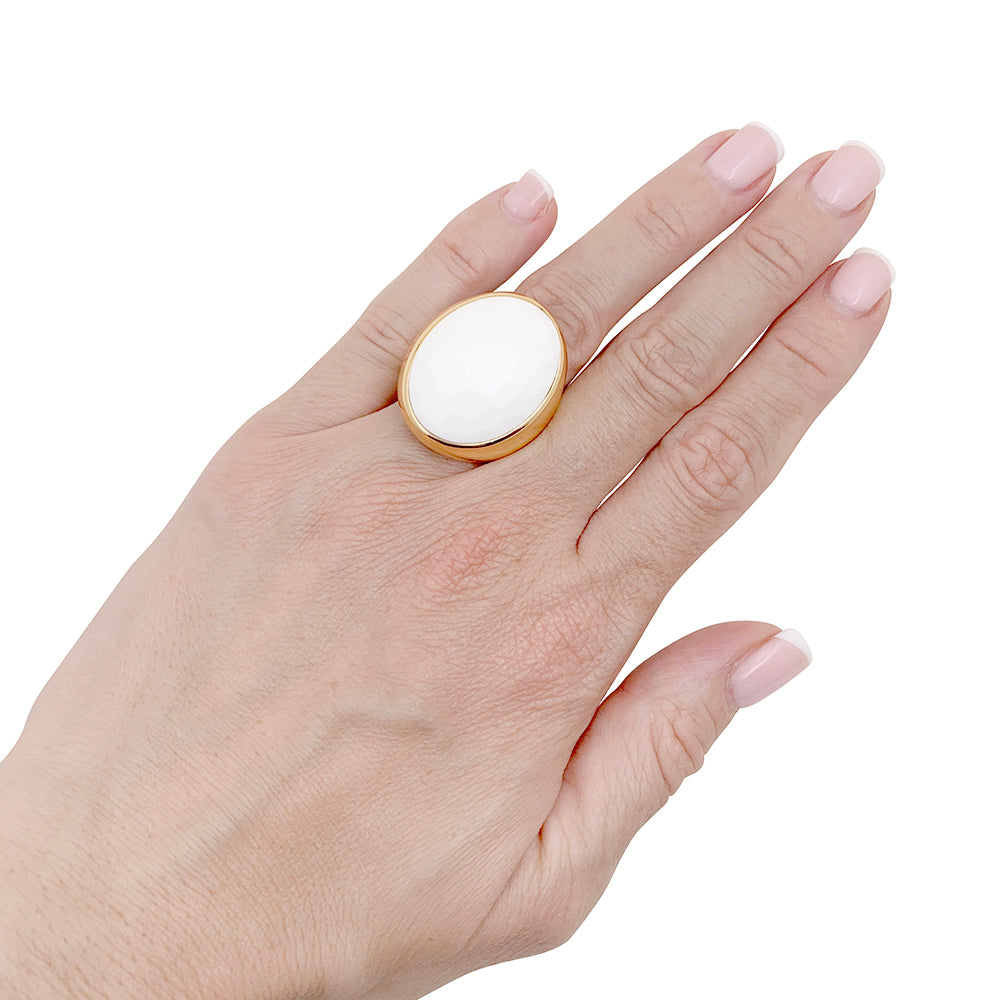 Bague Pomellato "Victoria" or jaune, cacholong. 1