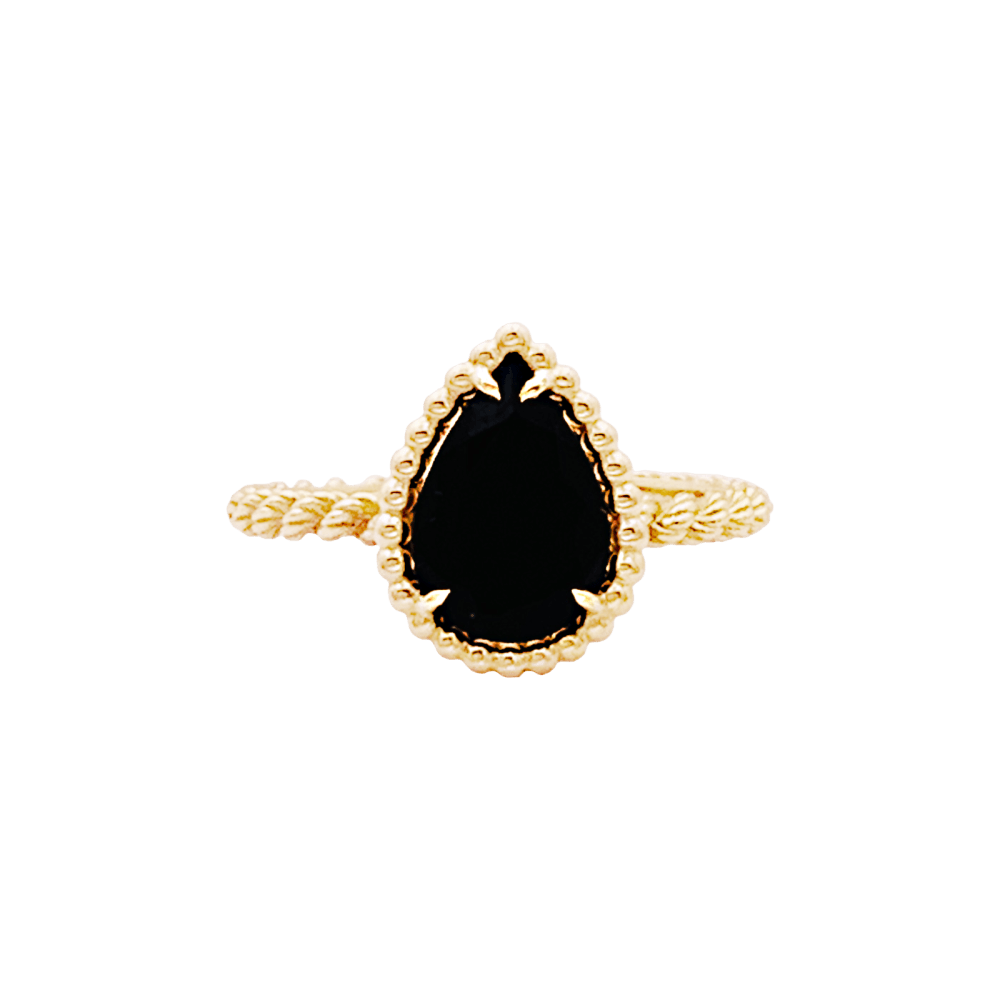 Bague BOUCHERON "Serpent Bohème", or jaune, onyx.  1