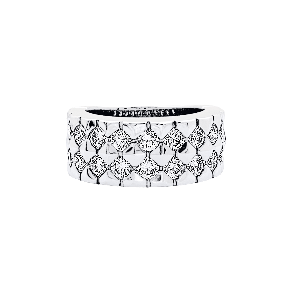 Bague Boucheron, or blanc et diamants.  1