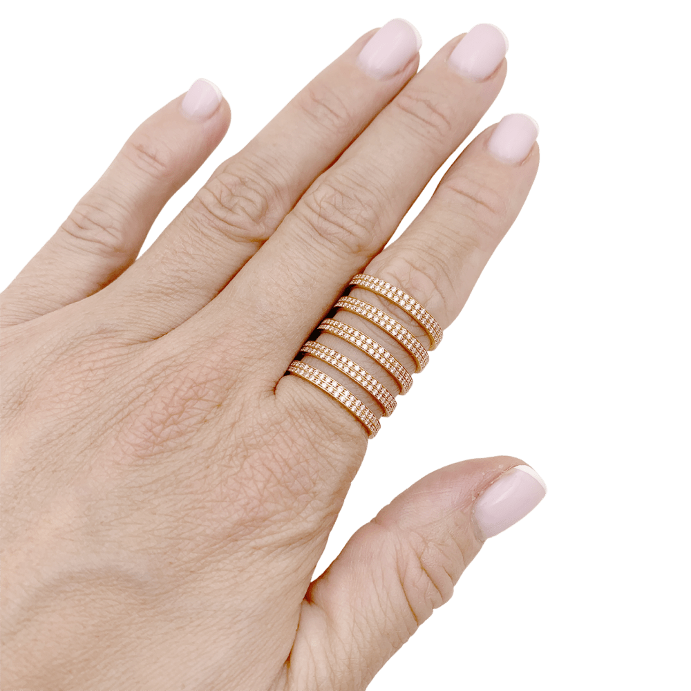 Bague Repossi, modèle "Berbère" en or rose et diamants.  5