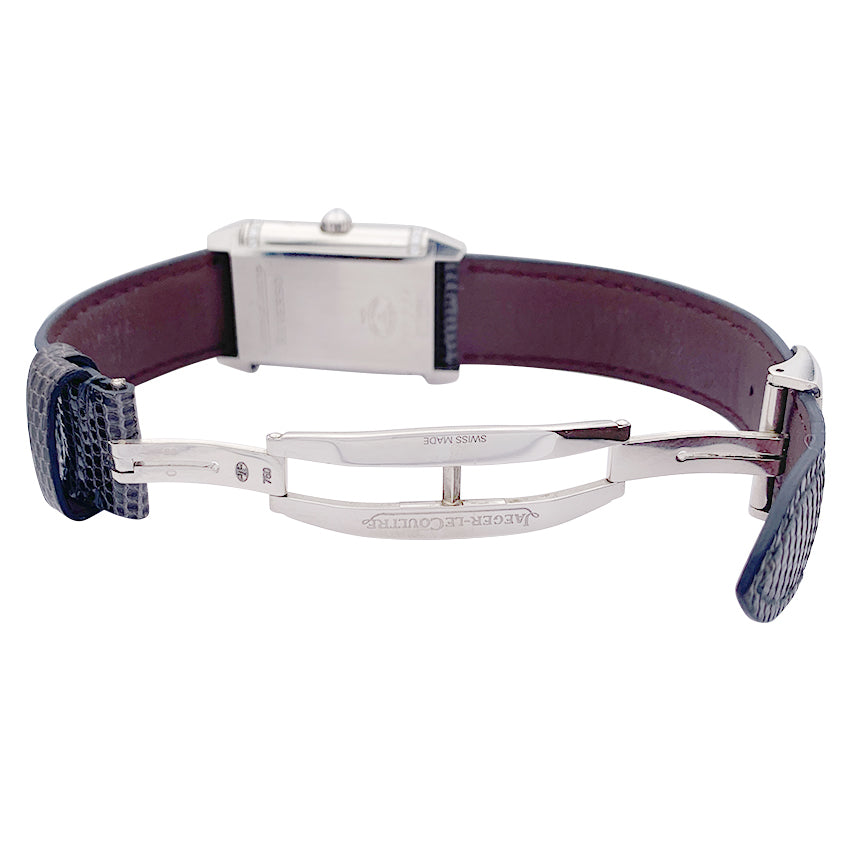 Montre Jaeger-LeCoultre, "Reverso Duetto", en or blanc et diamants. 4