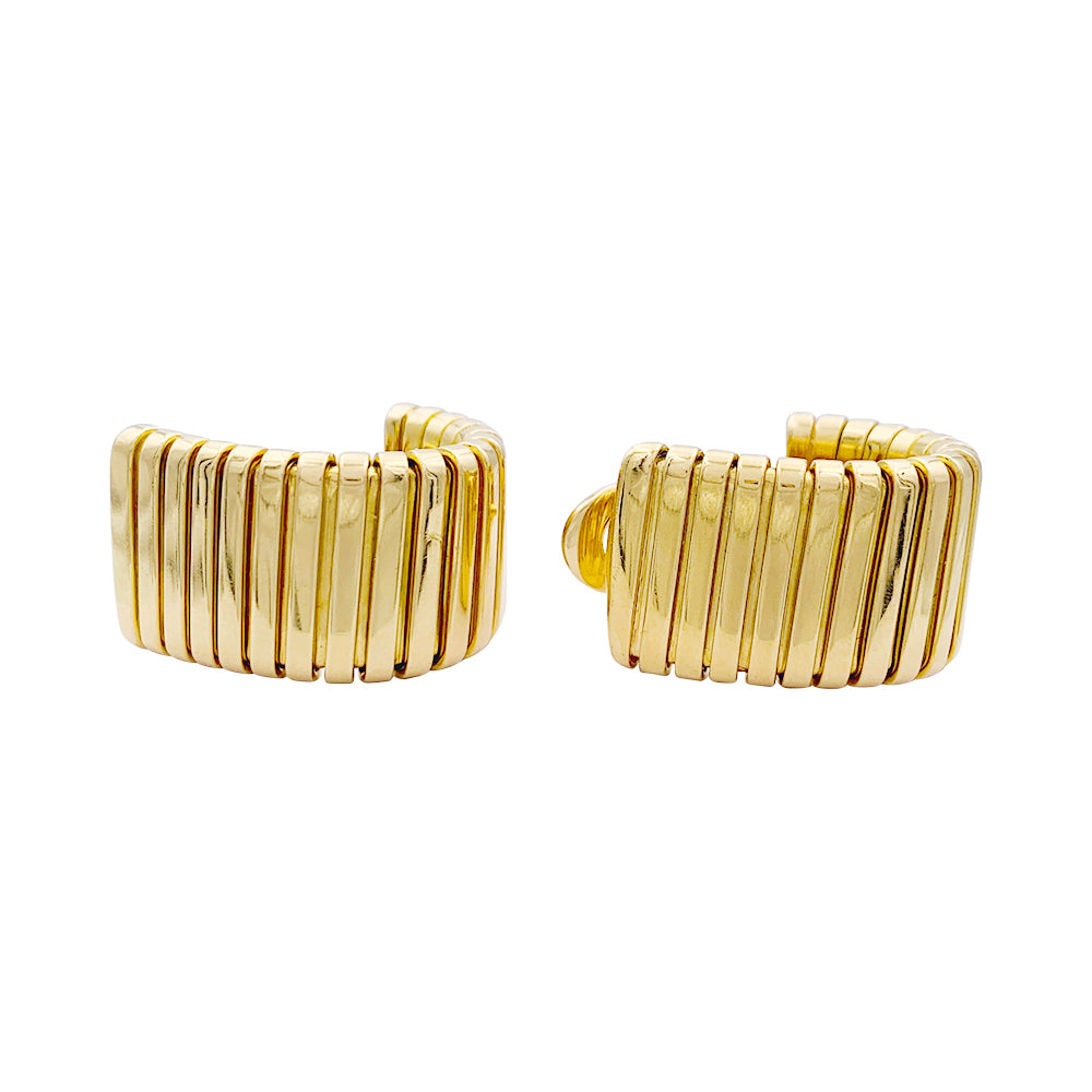 Boucles d'oreilles Bulgari, "Tubogas", or jaune. 5