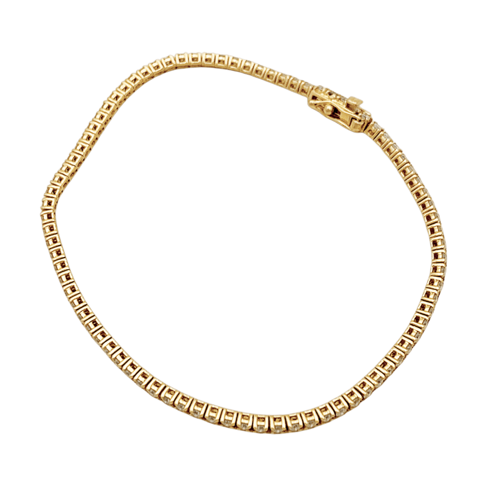 Bracelet ligne, or rose et diamants taille brillant, 1.38 carat. 5