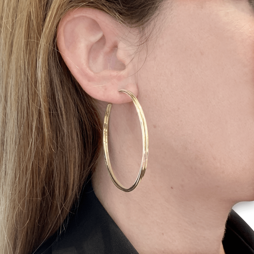 Boucles d'oreilles Cartier, "Trinity", trois ors. Grand modèle. 6