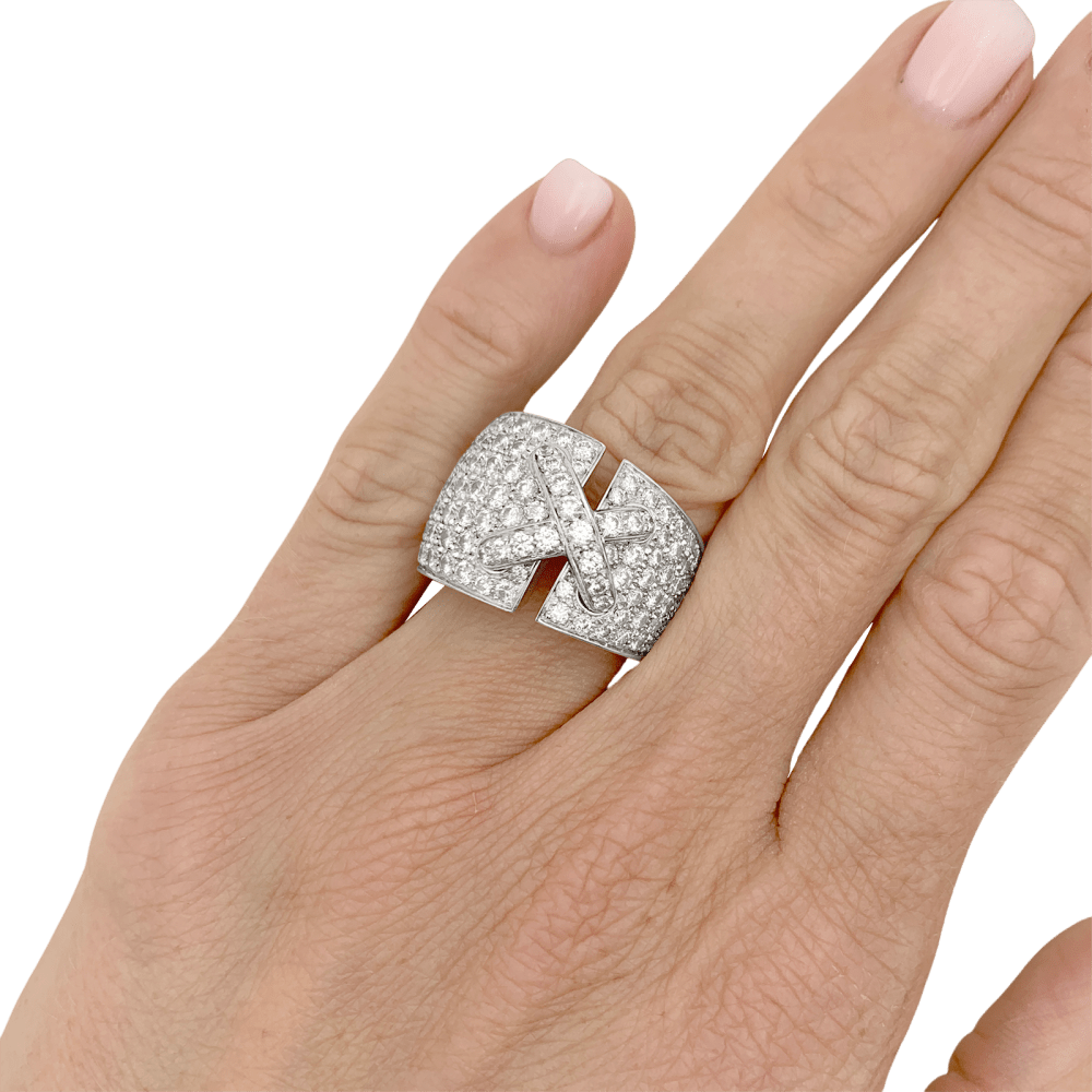 Bague Chaumet, "Liens XL", or blanc, diamants. 5