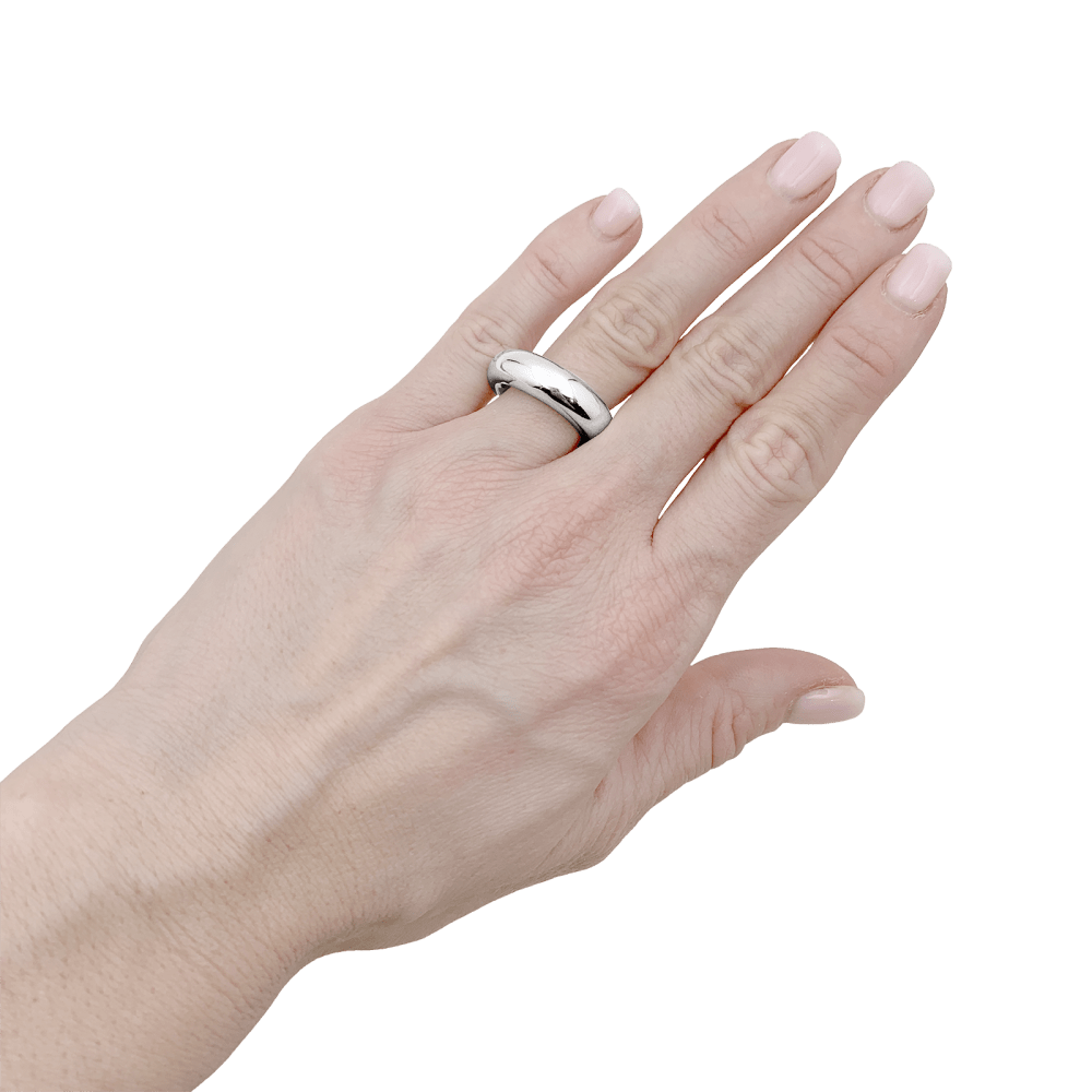 Bague Chaumet "Anneau" or blanc.  6
