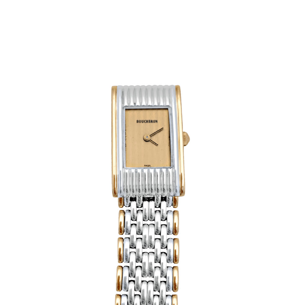 Montre Boucheron, "Reflet", acier et or jaune.  5
