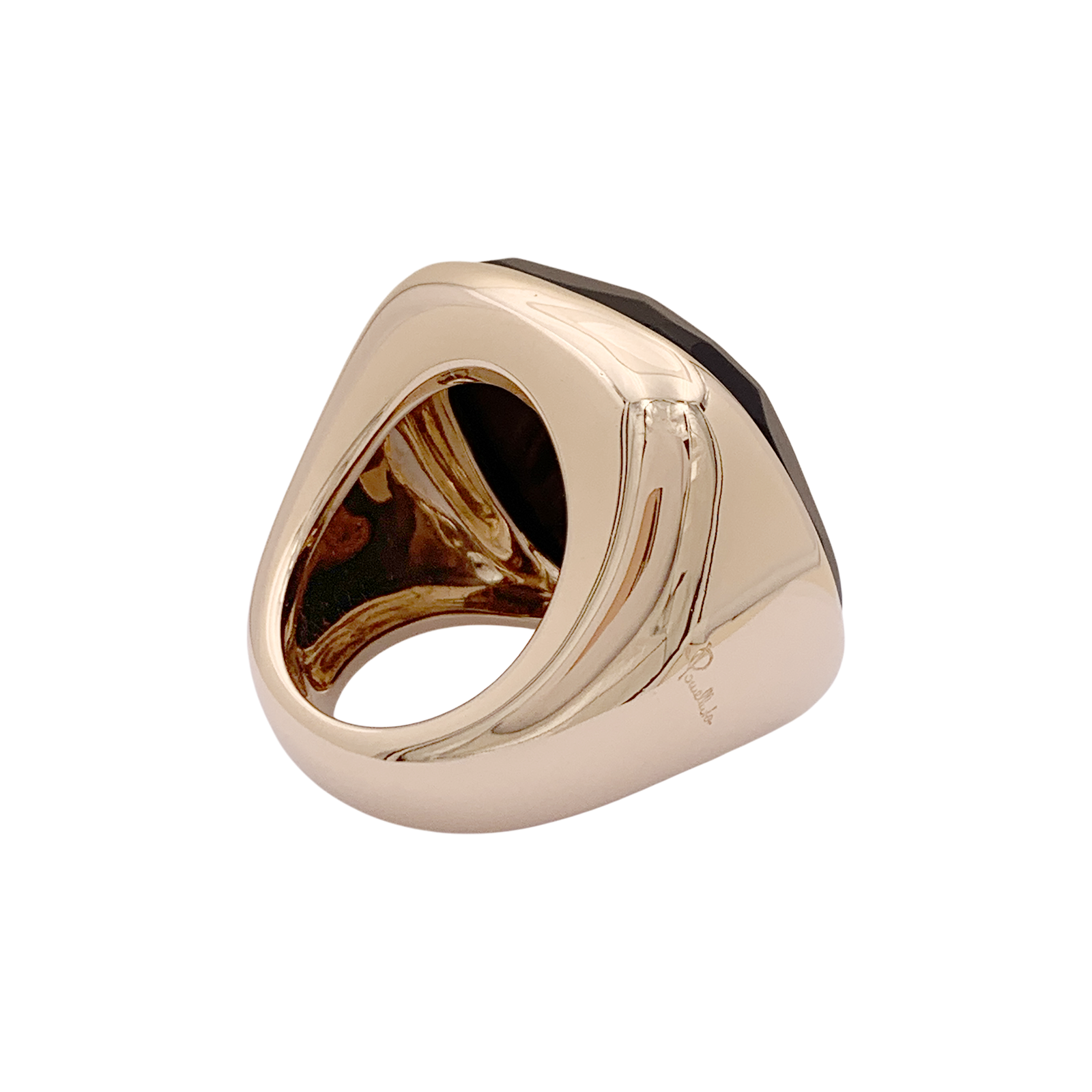 Bague Pomellato "Victoria", or rose, jais. 3