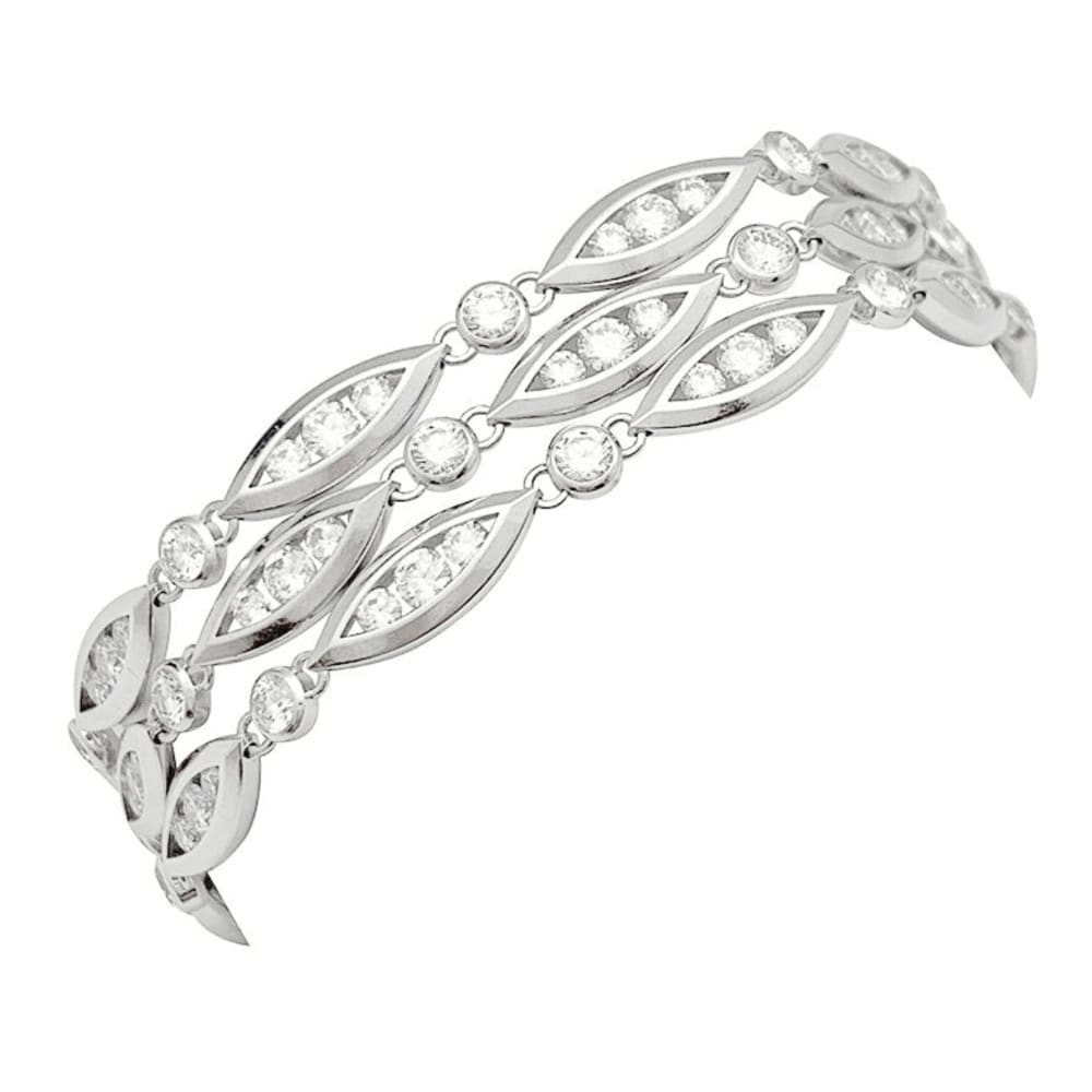 Bracelet Chaumet en or blanc modèle "Classique", diamants. 6