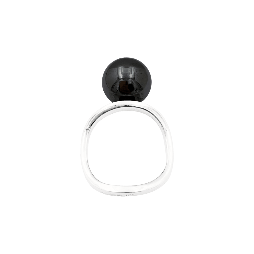Bague Dinh Van en or blanc et hématite. 5