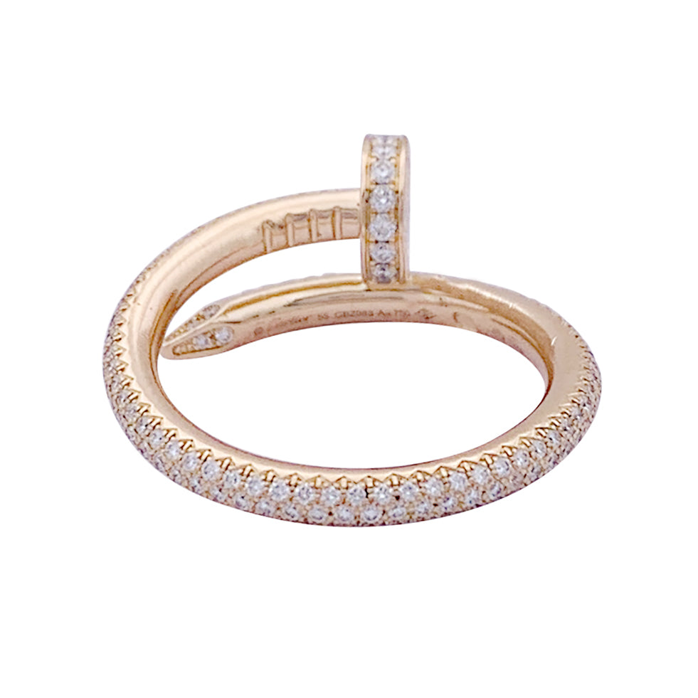 Bague Cartier, "Juste Un Clou", or rose, diamants. 2