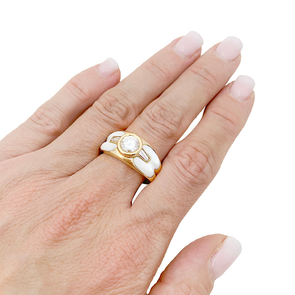 Bague Mauboussin "Nadia" or jaune, diamant, nacre. 6