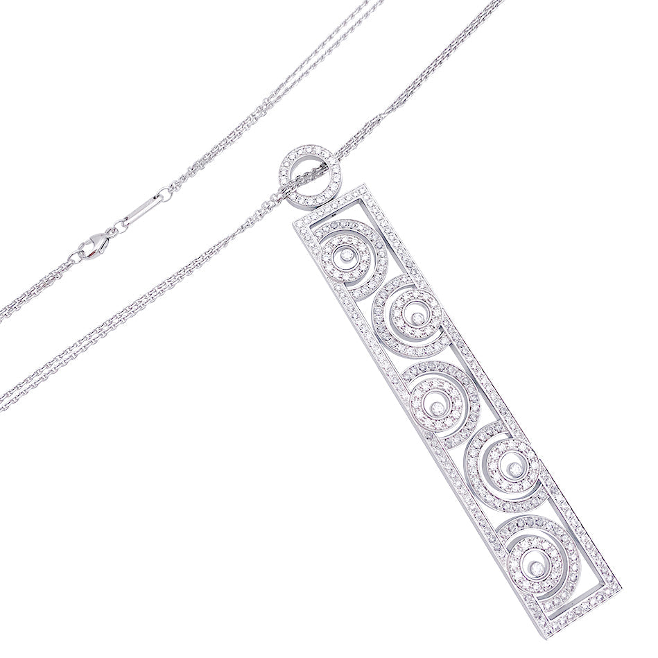 Collier Chopard, "Happy Spirit", en or blanc, diamants. 5