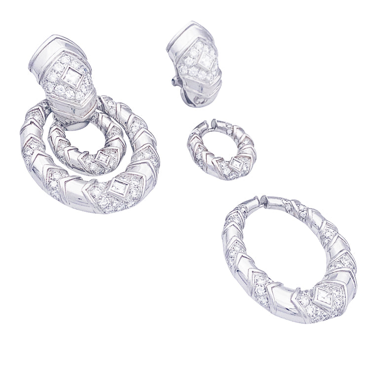 Boucles d’oreilles Repossi en or blanc, diamants. 4