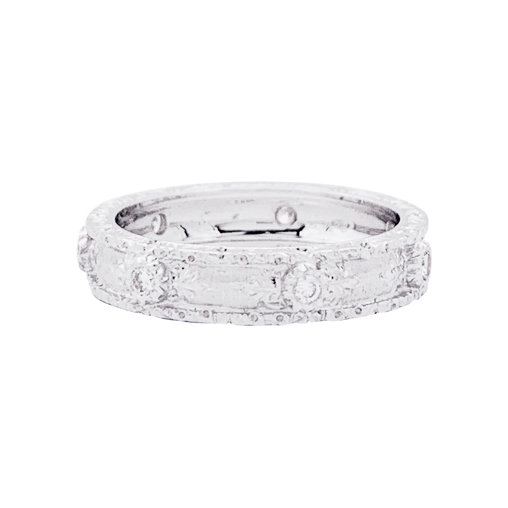 Bague Buccellati "Eternelle Macri Capri" or blanc, diamants. 2