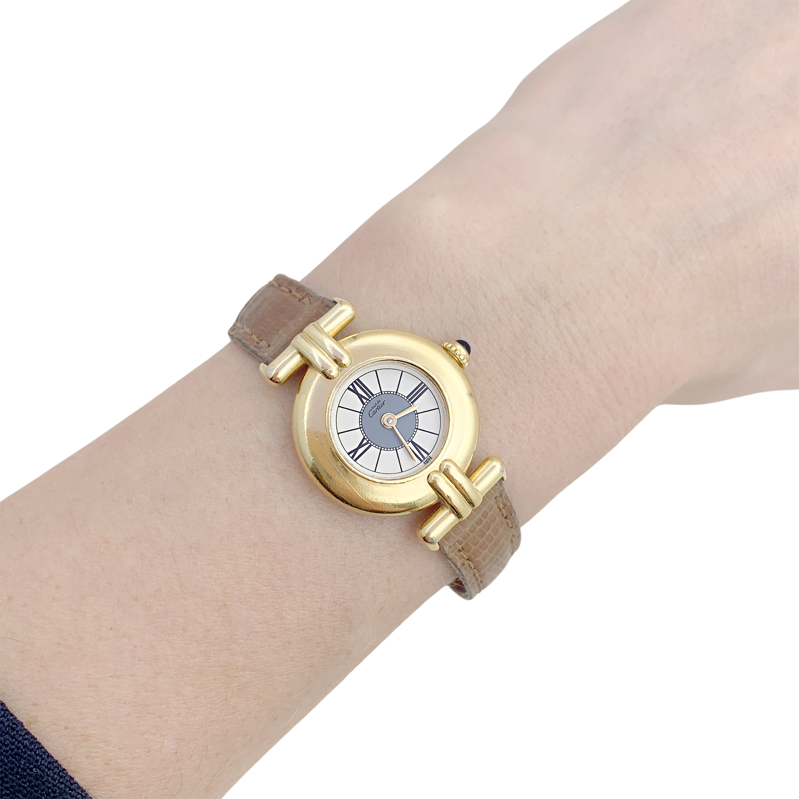 Montre Cartier "Colisée Must" vermeil, cuir. 1